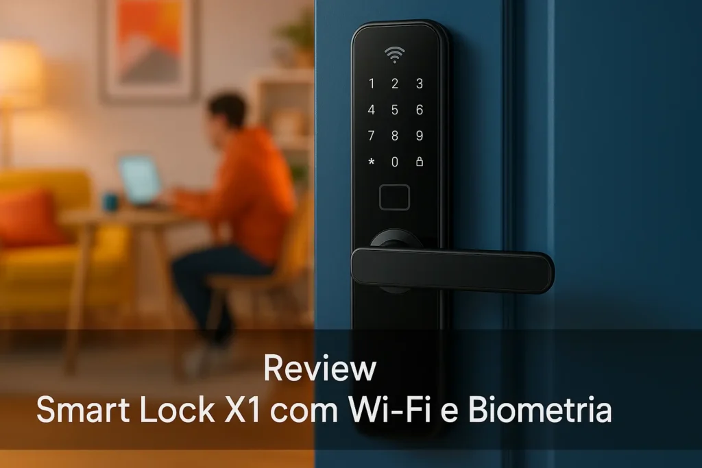 Fechadura Digital Smart Lock X1 com Wi-Fi e Biometria