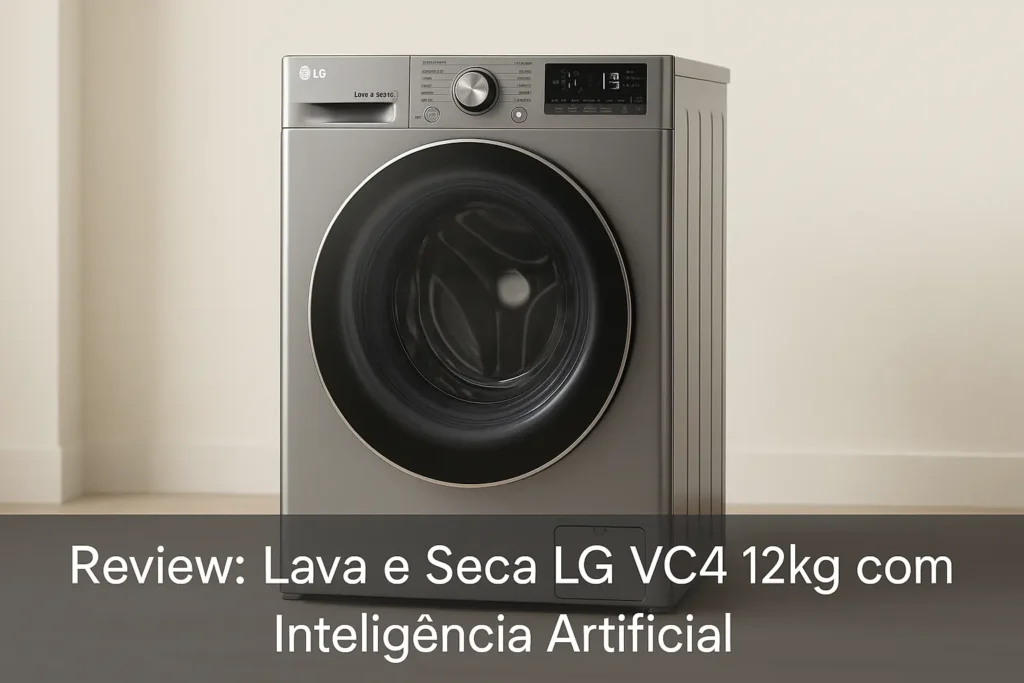 Lava e Seca LG VC4 12kg com Inteligência Artificial