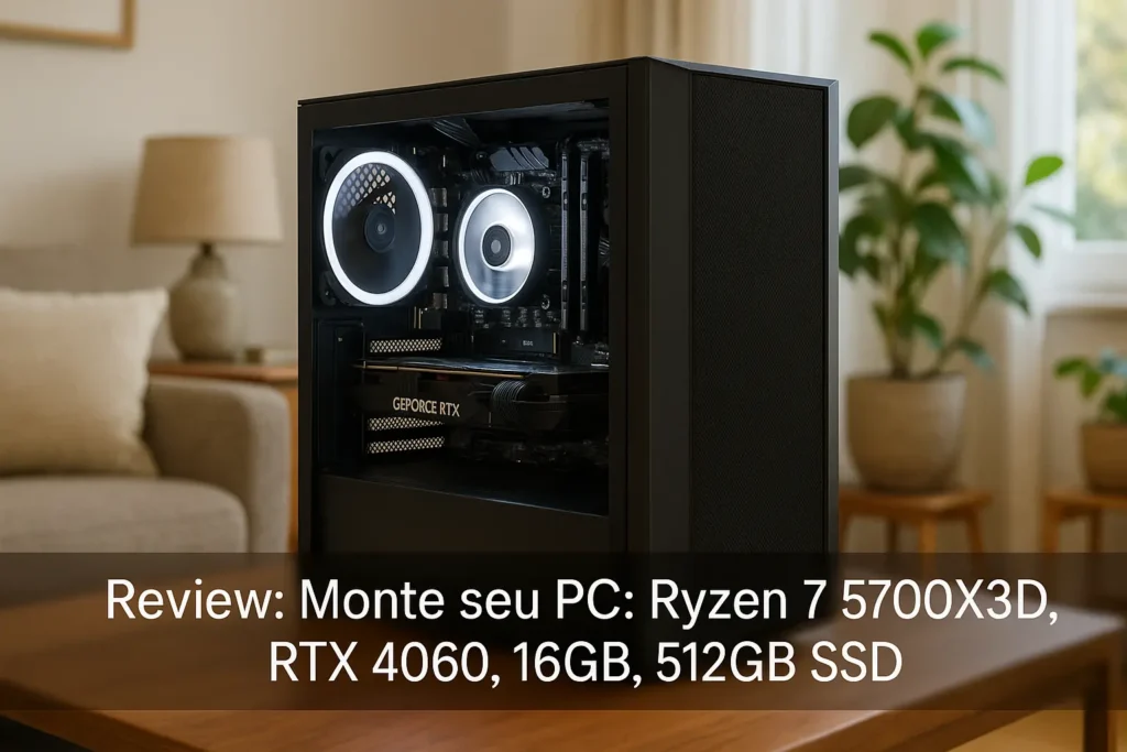 Monte seu PC: Ryzen 7 5700X3D, RTX 4060, 16GB, 512GB SSD