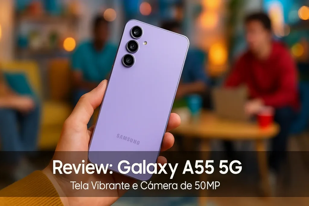 Galaxy A55 5G: Tela Vibrante e Câmera de 50MP