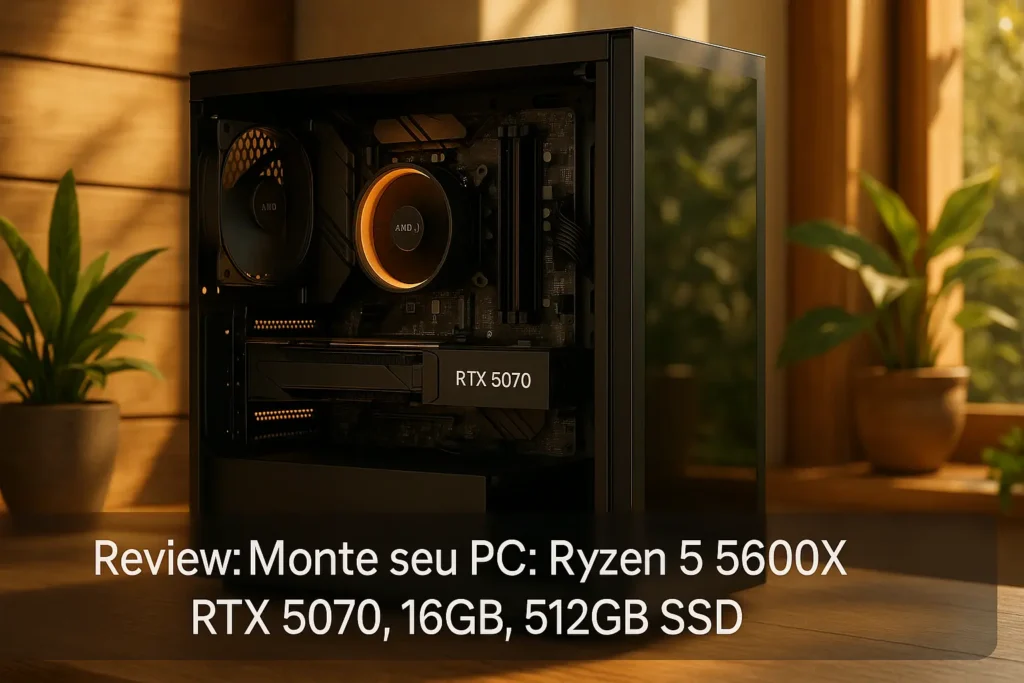 Monte seu PC: Ryzen 5 5600X, RTX 5070, 16GB, 512GB SSD