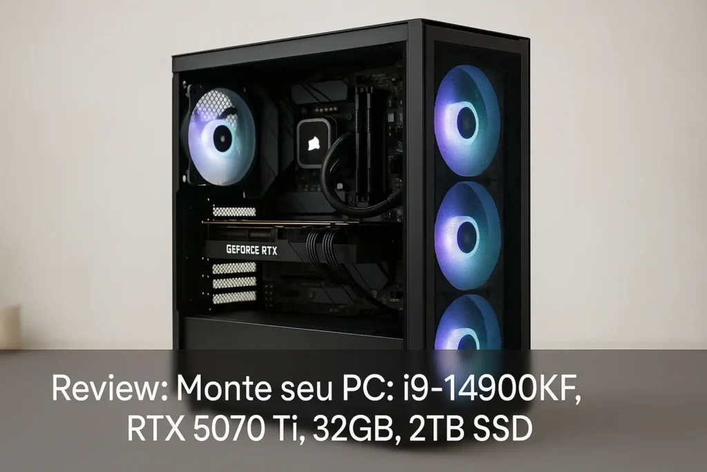 Monte seu PC: i9-14900KF, RTX 5070 Ti, 32GB, 2TB SSD
