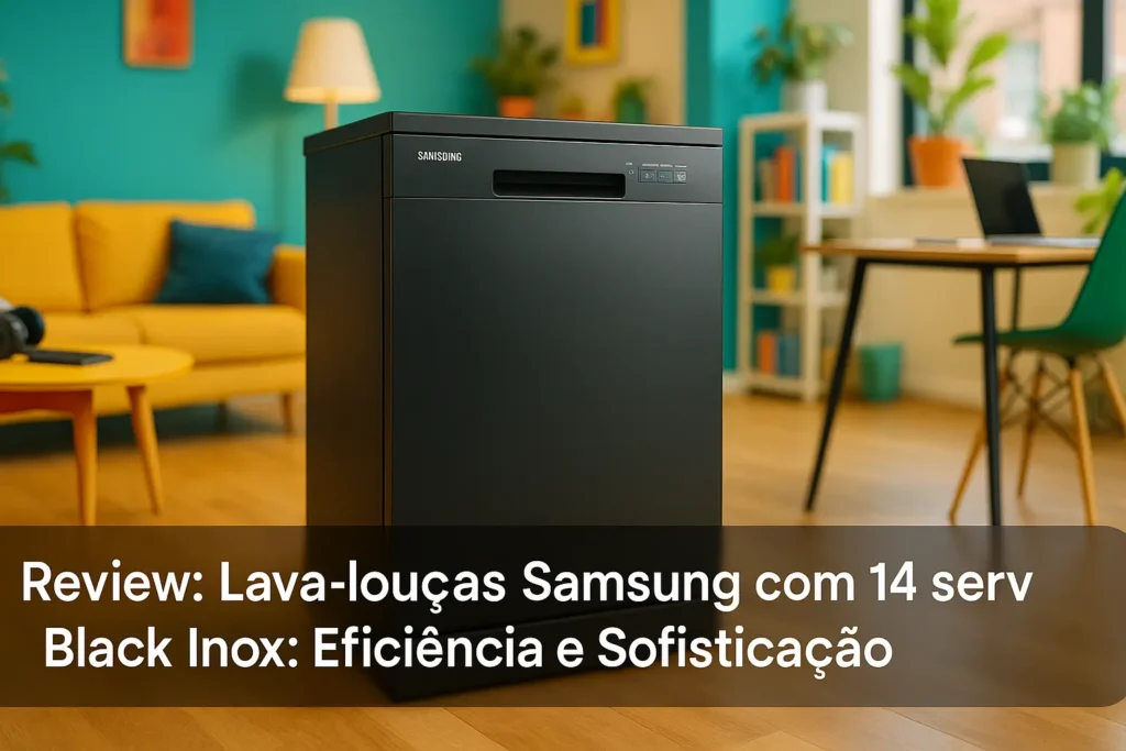 Lava-louças Samsung com 14 serviços Black Inox: Eficiência e Sofisticação
