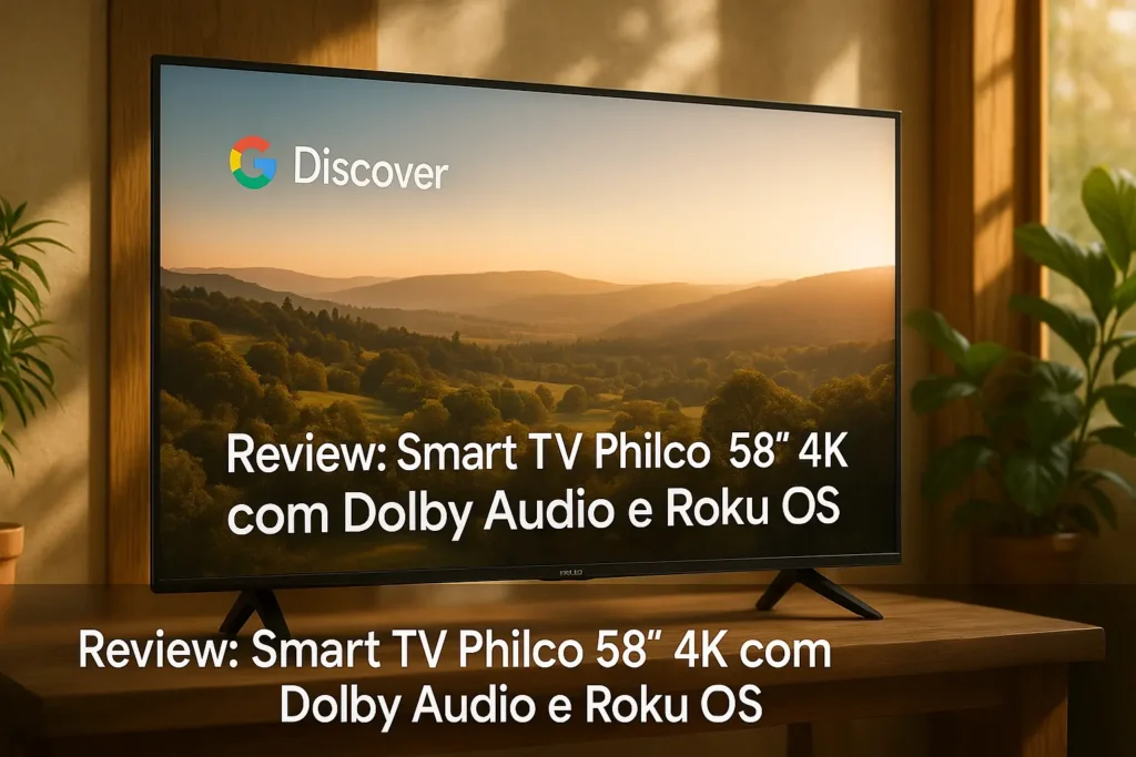 Smart TV Philco 58” 4K com Dolby Audio e Roku OS