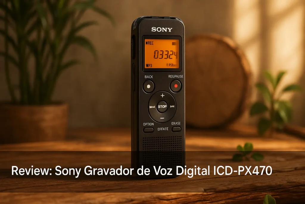 Sony Gravador de Voz Digital ICD-PX470: Simples, Eficiente e Portátil