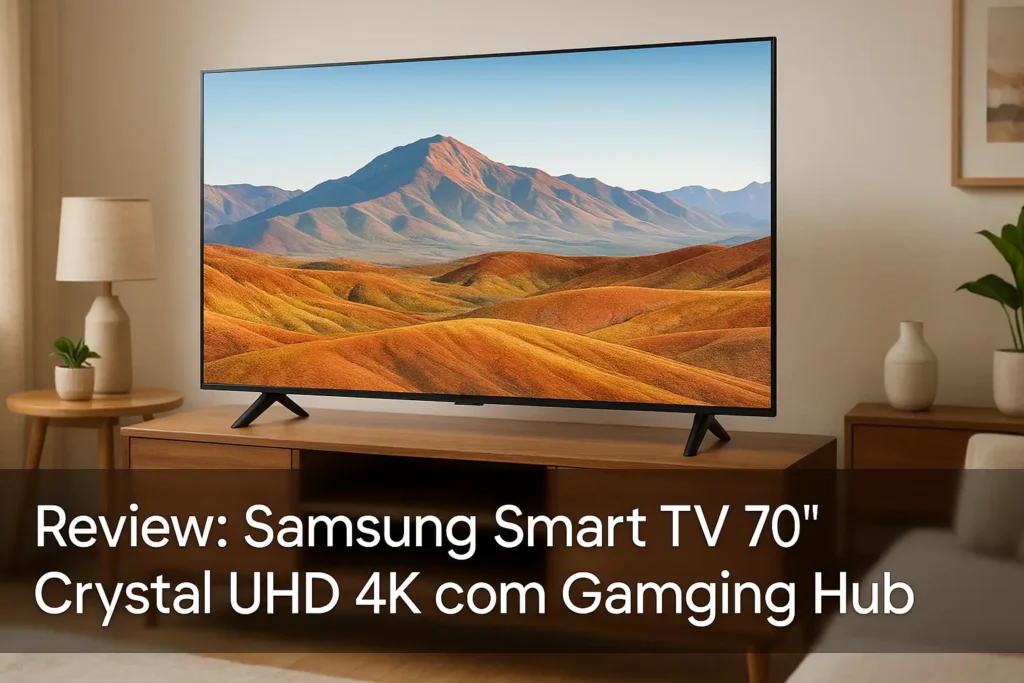 Samsung Smart TV 70" Crystal UHD 4K com Gaming Hub