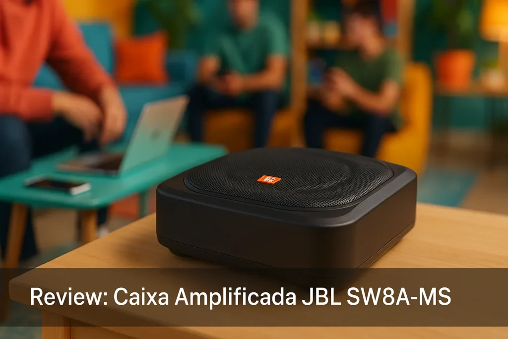 Caixa Amplificada JBL SW8A-MS: Subwoofer de 8” com 200W RMS