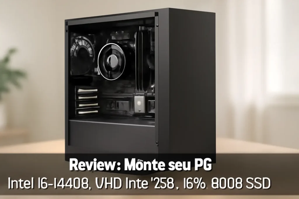 Monte seu PC: Intel i5-14400, UHD Intel 730, 16GB, 480GB SSD