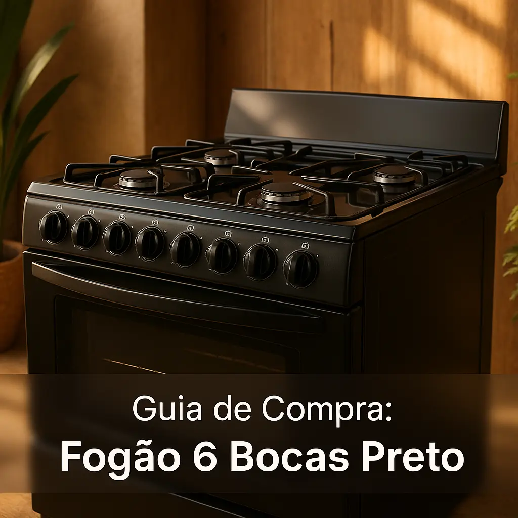 5 Melhores Fogões 6 Bocas Preto com Melhor Desempenho e Avaliação