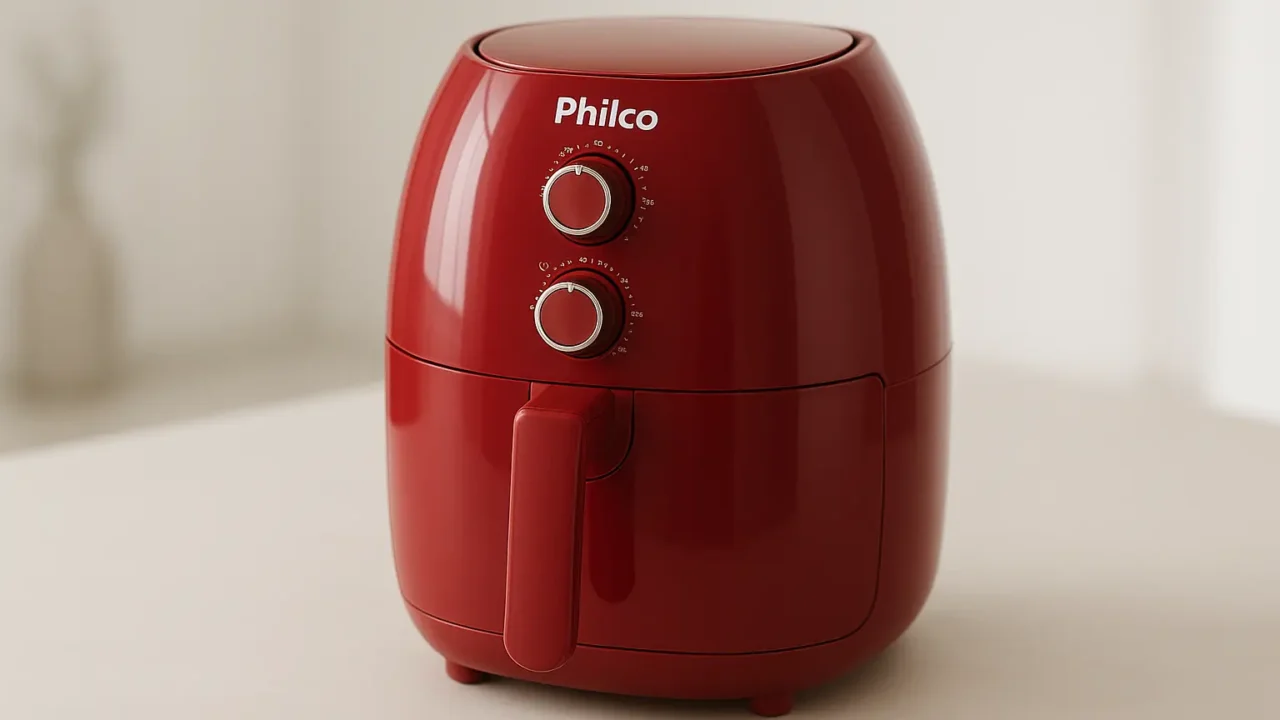 6 air fryer Philco vermelha com nota máxima dos usuários em 2025
