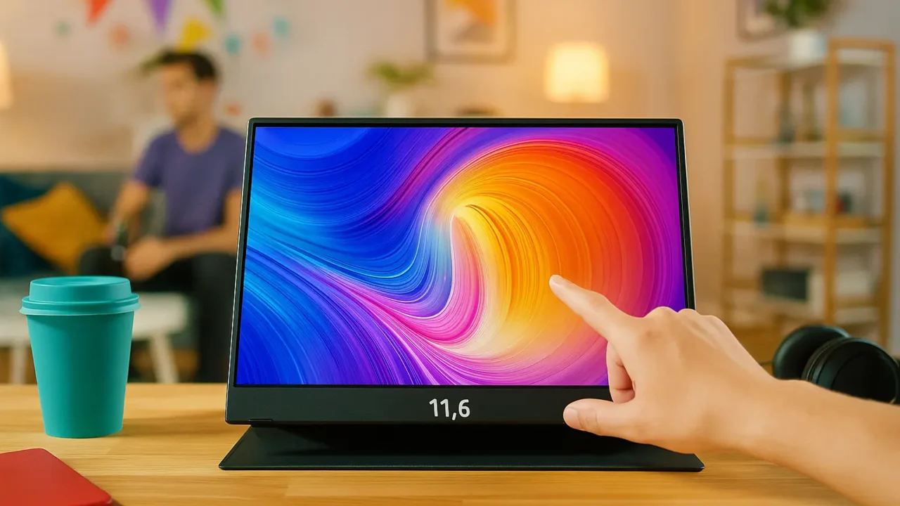 3 Monitores Portáteis Touchscreen com atualização Android garantida