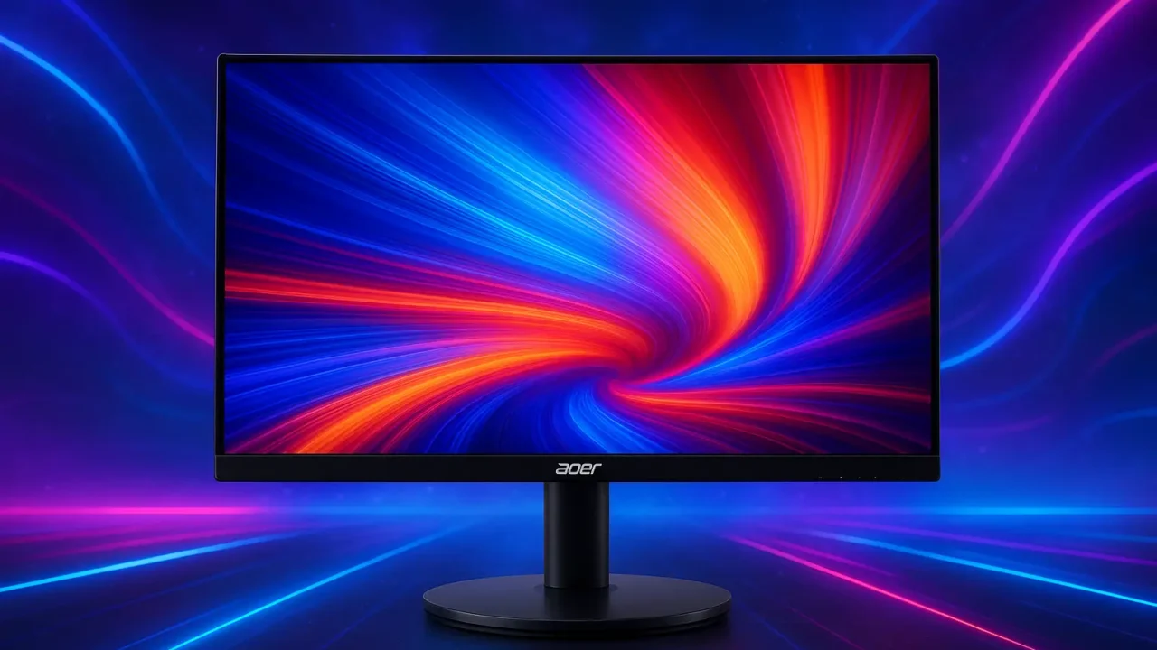 Som imersivo: 3 monitores Acer com áudio de qualidade