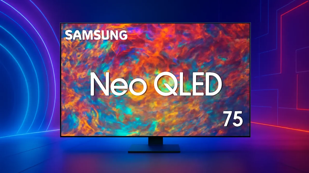 Bateria que dura: 6 TVs Samsung NEO QLED 75" para um dia inteiro