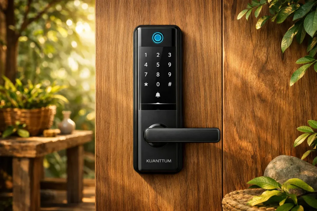 Fechadura Eletronica Digital Biométrica Kuanttum Kappa barato e confiável para todos os bolsos