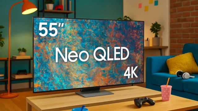 Som imersivo: 6 smart TV 55 NEO QLED 4k Samsung 55qn85a com áudio de qualidade