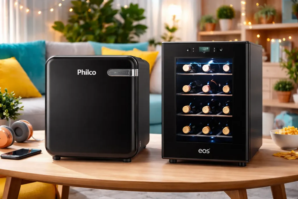 Frigobar Philco PFG50P vs Adega Climatizada Eletrônica Eos 12 Garrafas: Qual oferece mais versatilidade ou capacidade?