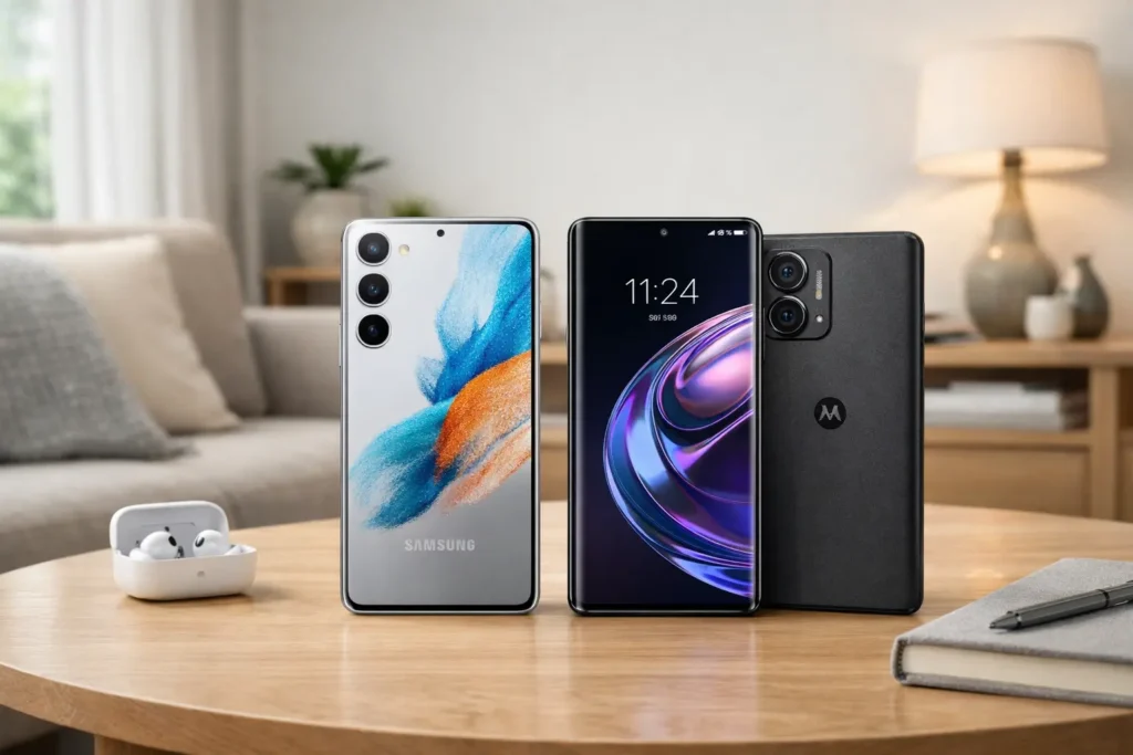 Galaxy S25 vs Edge 60 Pro: equilíbrio ou resistência?