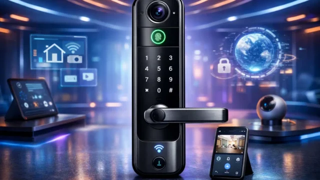 3 Fechaduras Eletrônicas Digitais com Câmera Wi-Fi e Controle via App