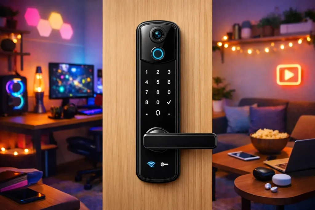 Bateria que dura: 3 Fechaduras Eletrônicas Digitais com Câmera Wifi