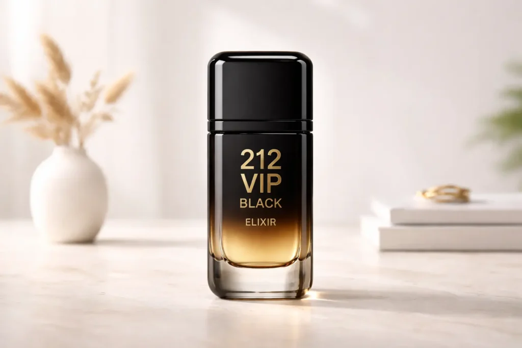 Bateria que dura: 6 perfumes 212 Vip Black Elixir para um dia inteiro