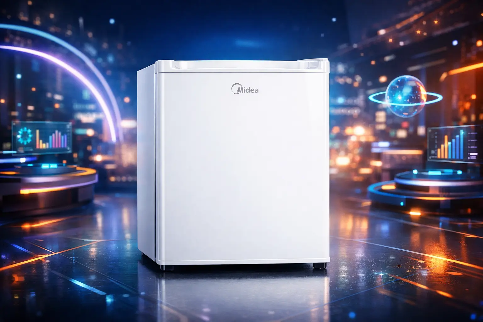 Tela infinita: 3 Frigobares Midea com display premium